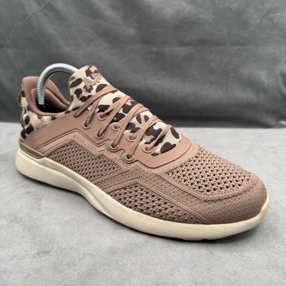 APL Shoes - APL TechLoom Tracer Women’s‎ 9 Beach Almond Leopard Lightweight Running Sneakers